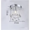 Lámparas colgantes LED Crystal Araña 110V 220V Personalidad Luz de gota de lluvia para pasillo Techo Pasillo Cristal Lustres Lámparas Dro Ot9Nl