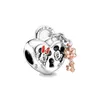 Ny 925 Silver Love Mouse Dog Paw Balloon Charms Pendant Fashion Pärlor Diy Fit Pandoras god kvalitet Charmarmband smycken gåva