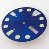 Watch Repair Kits Blue 28.5mm Dial Fit For NH35A NH35 Automatic Movement Lume Face Date Window Suitable 3.8 O'clock Crown