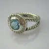 Vintage 925 Sterling Silver 8mm turquoise ringen voor vrouwen edelsteen ring merk sieraden amethist zwarte onyx blauwe topaz citrienring