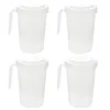 Bakeware Tools 4 Transparent Water Pitcher med lock Cold Kettle Small Cups Tea Beverage