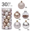 Dekoracje świąteczne piłka 30pcs 6 cm przezroczystą imprezę na zewnątrz drzewa wislarza ozdoby dekoracji zestawu