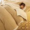 Bedding sets Blanket Winter Thick Duvet Cover Coral Velvet Quilt Covers Flannel Yellow spread Solid Fleece Couple Comforter 221206