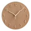 Wall Clocks Silent Clock Wooden Modern Living Room Digital Decor For Duvar Saati Decorating Items