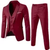 Ternos masculinos Blazers Moda Slim Business Casual Casual Groomsman Groomsman Twheted Saciz calças calças coletes 221202