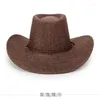 Berets foux cowboy hat western mężczyźni kobiety cztery sezony ochronę UV ochrona wiatru na zewnątrz piesze wędrówki konne cień Visor Gentleman