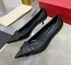 23ss Designer Shoes Heels Women Pumps Genuine Leather Black Matte fashion brand Heel Wedding womens Shoes