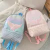 Mochilas estes Mulheres Meninas Bolsas de Glitter Mermaid Girl School Livro Bolsa de ombro Rucksack Saco de Escola de Viagem de Viagem 221203