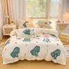 Sängkläder sätter vinter förtjockad kashmir filt ins söt koreansk björn mjölkull täcke täckning singel och dubbel 221206