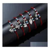 Bracelets de charme Lucky Red String Bracelet Handmade
