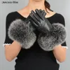 Five Fingers Gloves Arrival Genuine Leather Glove Real Sheepskin Fur Women's Fashion Style S7200 221202