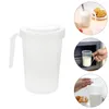 Bakeware Tools 4 Transparent Water Pitcher med lock Cold Kettle Small Cups Tea Beverage