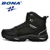 Boots BONA Men Anti-Skidding Leather Shoes Comfy Spring Autumn Short Plush Snow Durable Outsole 221203