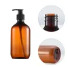 Storage Bottles Large Capacity Amber Shampoo Lotion Press Bottle Empty Shower Gel Container Pressed Pump For Soap 300/500ml