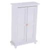 Kitchens Play Food 1 12 Dollhouse Miniature Furniture White Wooden Wardrobe Cabinet Realistic Model Home Display European Style 221202
