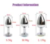 Vibromasseur 1pc 3 tailles Plug Anal rond en acier inoxydable cristal buttplug amovible stimulateur de fesses jouets sexuels masseur de prostate gode G0XY