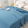 Blanket Baby Cooling Summer Cotton Blanket for Beds Queen King Size Child Thin Quilt Gray Blue Knitted Bedspread on The Bed Cover 221203
