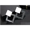 Stud Brincos Party Jewelry Geometric Earrings Stud for Girls Arcylic Square Women Bijoux Accessories Drop Delivery DHPXM