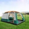 Tenten en schuilplaatsen 320x220x195cm Twee-slaapkamers tent oversized voor 5-8 persoon vrijetijdscamping dubbele bewerkingen dikke regendichte outdoor Family Tour 221203