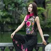 Kadın Yelekleri 2022 Etnik Vintage Yelek Kadın Ceket Nakışla Kadın Pamuk Mandarin Yakası Kadın Tang Suit 30820