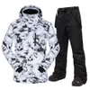 스키 잭 재킷 슈트 남자 겨울 따뜻한 바람 방수 방수 야외 스포츠 눈과 바지 장비 스노우 보드 재킷 브랜드 221203