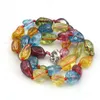 Цепи 8-14 мм нерегулярные многоцветные арбузы Турмалиновое ожерелье натуральное камень Женщины Женщины-шейные одежды DIY Модные украшения создание дизайна