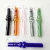 4.5Inch Pyrex Labs Oil Burner Rökning Pipe Accessories Tube Gourd Concentrate Taster One Hitter Rigs Wax Water Hookahs Bongs 9 Color