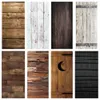 Other Decorative Stickers Retro Wooden Door Sticker Wall Mural 3D Po paper For Living Room DIY PVC Vinyl paper Home Decor 221203