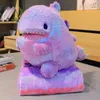 Cuscino Cuscino decorativo Dinosauro colorato Peluche con coperta di flanella Fuzzy Giant Dino Rainbow Colors Cute Stuff Animals Doll 60cm 3 221203