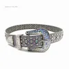 2022 Designer Belt BB Simon Shiny Belt Glass Midje Tätning Rivet Alloy Pin Buckle Fashionable Street Style Net Fashion för både män och kvinnor