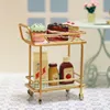 Küchen Spielen Essen Aizulhomey Fritillaria Speisewagen Dessertwagen Trolley Puppenhaus Küche Essen OB11 BJD Lol Maus Puppenmöbel 16 Zubehör 221202