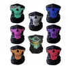 Party Masks Multifunctional Eight Color Skull Print Bandana Hjälm Camping Neck Face Mask Paintball Sport pannband Vandring Masque Halloween GC1843