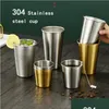 Vinglas i rostfritt stål muggar rak 10oz 12oz 14oz 17oz 23oz 304 vakuum rese kopp tumbler mugg lock bil tumblers ot1de