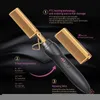 Hair Straighteners 2 in 1 Heating Comb Straightener Flat Irons Straightening Brush Styler Corrugation Curling Iron Curler 221203