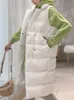 女性のベストSungtin Women's Long Cotton Padded Vest Best Loose Turn Down Collar厚い暖かいノースリーブジャケットカジュアルブラックウィンターアウトウェイ221202