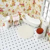 Kitchens Play Food 112 Dollhouse Miniature Furniture Bathroom Toilet Kit Ceramic Closestool Bathtub Sink Container Set 13 Pieces 221202