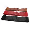 Belts Fashion Luxury Ladies Wide Belt Elastic Vintage Buckle Leather Wild Pin Women's Waist Seal 3color