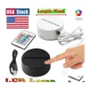 Night Lights USA Stock RGB LED LUMIÈRES 3D Touch Interrupteur Base de lampe pour illusion 4 mm Panneau lumineux acrylique 2A Batterie ou DC5V USB OTWCB