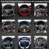 Customized Car Steering Wheel Cover Braid Non-Slip Black Suede For Volkswagen Golf 6 Mk6 VW Polo Jetta MK5 Sagitar Bora Santana
