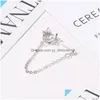 Stud Fashion Jewelry Single Piece Chain Boucles d'oreilles Couronne Long Gland Boucles d'oreilles Drop Delivery Dhviz