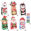 Embrulho de presente 24pcs Kraft Paper Bags Santa Claus Food Cookie Candy Packaging Saco de embalagens de Natal de Natal Ano Infantil Favors 221203