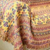 Blanket Winter Cotton Woven Line Sofa Towel Knitted Thickened Warm Bohemian Boho Throw On Bed Travel Bedspread 221206