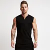 Männer Tank Tops 2023 Marke Workout Herren Sport Mode Casual Top Gym Kleidung Bodybuilding Fitness Singuletts Ärmellose Weste mit V-ausschnitt