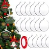 Weihnachtsdekorationen, 10/20 Stück, runde Acrylglocke, Ornament, DIY, leere transparente Anhänger, Kinder, Weihnachtshandwerk