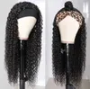 peruk moda bayanlar siyah kıvırcık saç yüksek sıcaklık ipek ile rahat