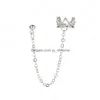 Stud Fashion Jewelry Single Piece Chain Boucles d'oreilles Couronne Long Gland Boucles d'oreilles Drop Delivery Dhviz