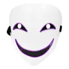 Figurino de tema Halloween led máscara sorrindo palhaço 221202