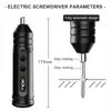 Electric Drill Portable Mini Screwnriver Smart Cordless Automatic Multifunktion Bits Power Tools Set med 221202