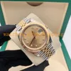 Classic V5 Mens Watch 41 -мм шампанский золотой циферблат Datejust Ref.126333 Ознайца из нержавеющей стали.