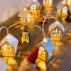 Рождественские украшения 2m 10led Fairy Wooden House String Light